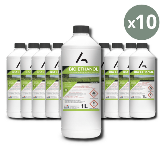 Bioethanol für Kamine – 10 Liter (10 × 1 Liter)